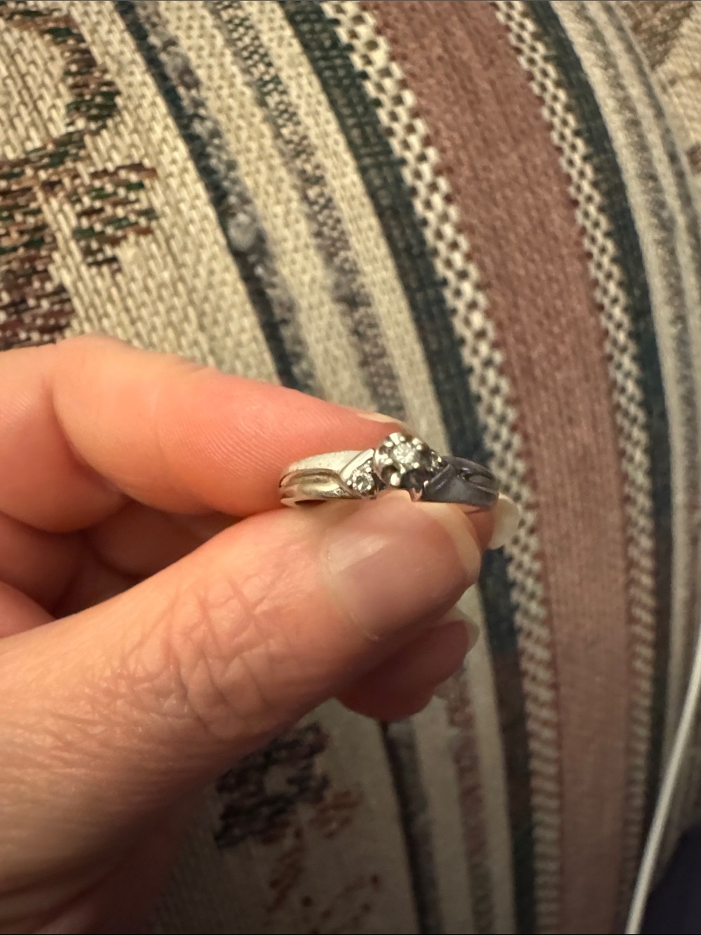 Classic Silver-Tone Cluster Ring with Clear Stones - Women's Jewelry